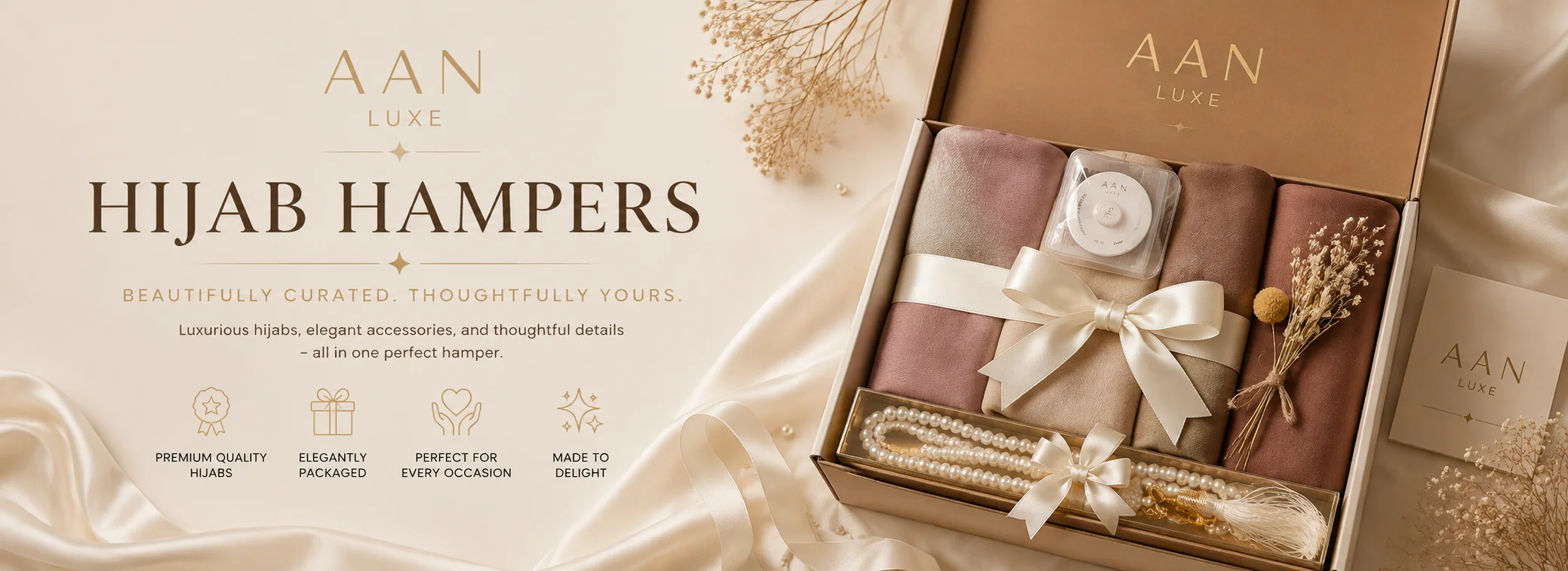 AAN Luxe Luxury Hijab Hampers - Thoughtfully Curated Gift Box Sets
